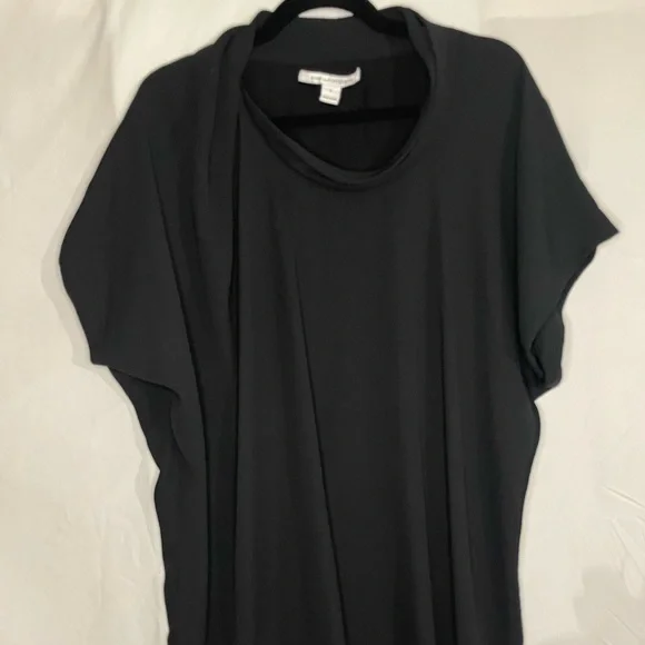 DVF Black Cowl-Neck Knee-Length Shift Dress S / 4 - Picture 2 of 9